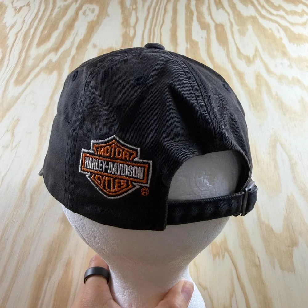 Harley-Davidson Black Cap with Orange and White Logo